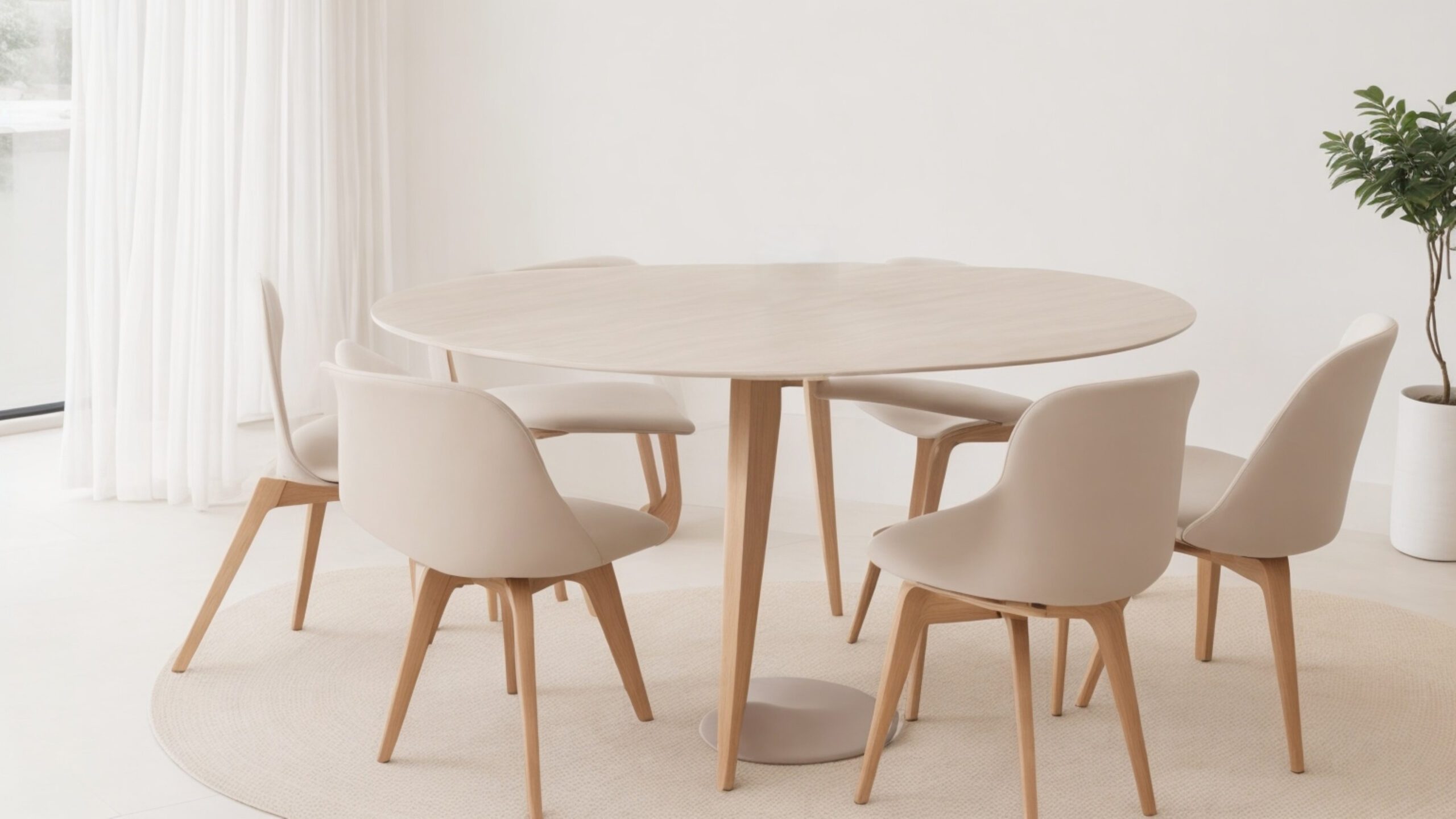 white dinning table with chairs